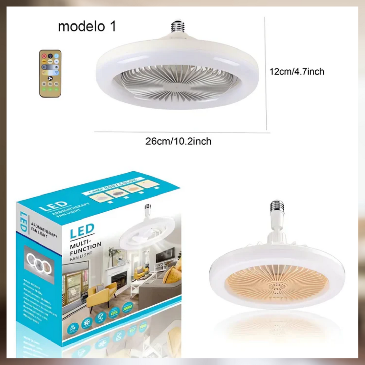 Foco Ventilador Led 360 °