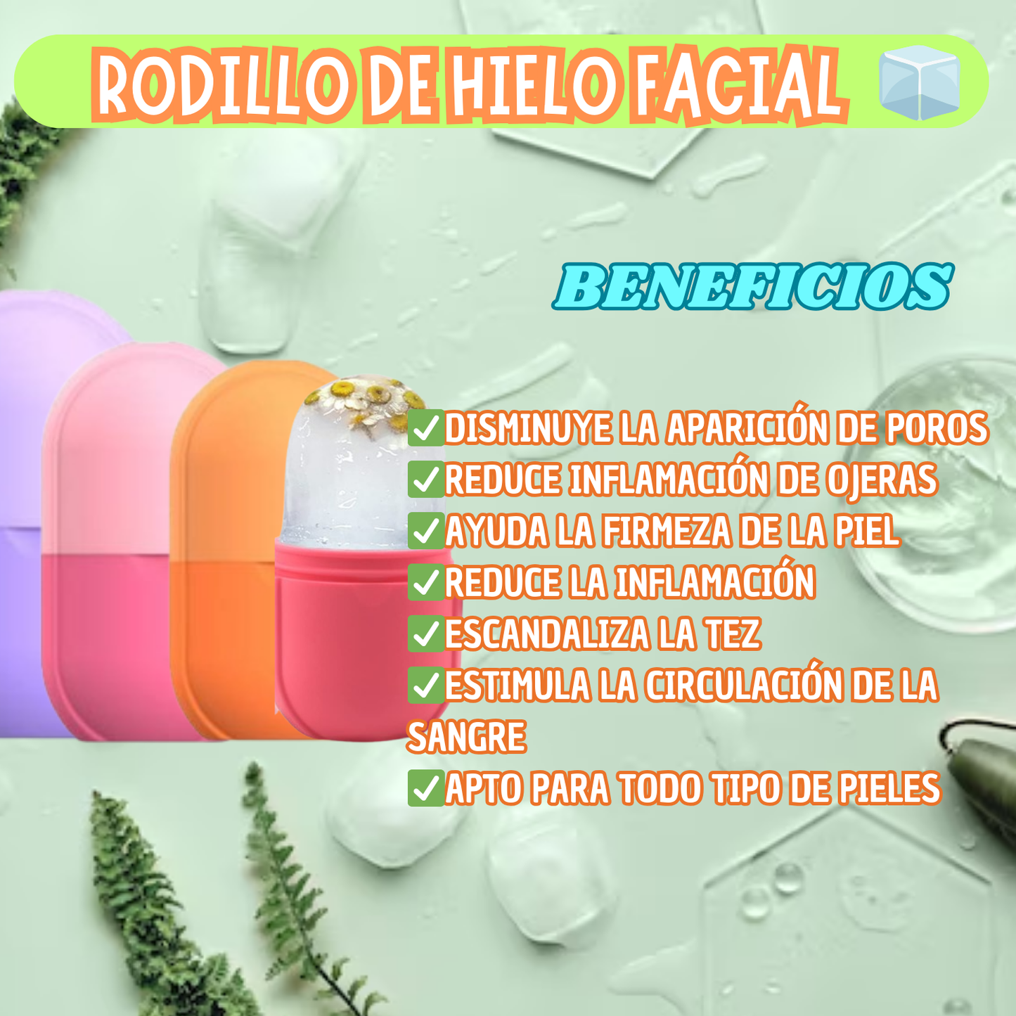 Rodillo de hielo facial❄️ 🧊