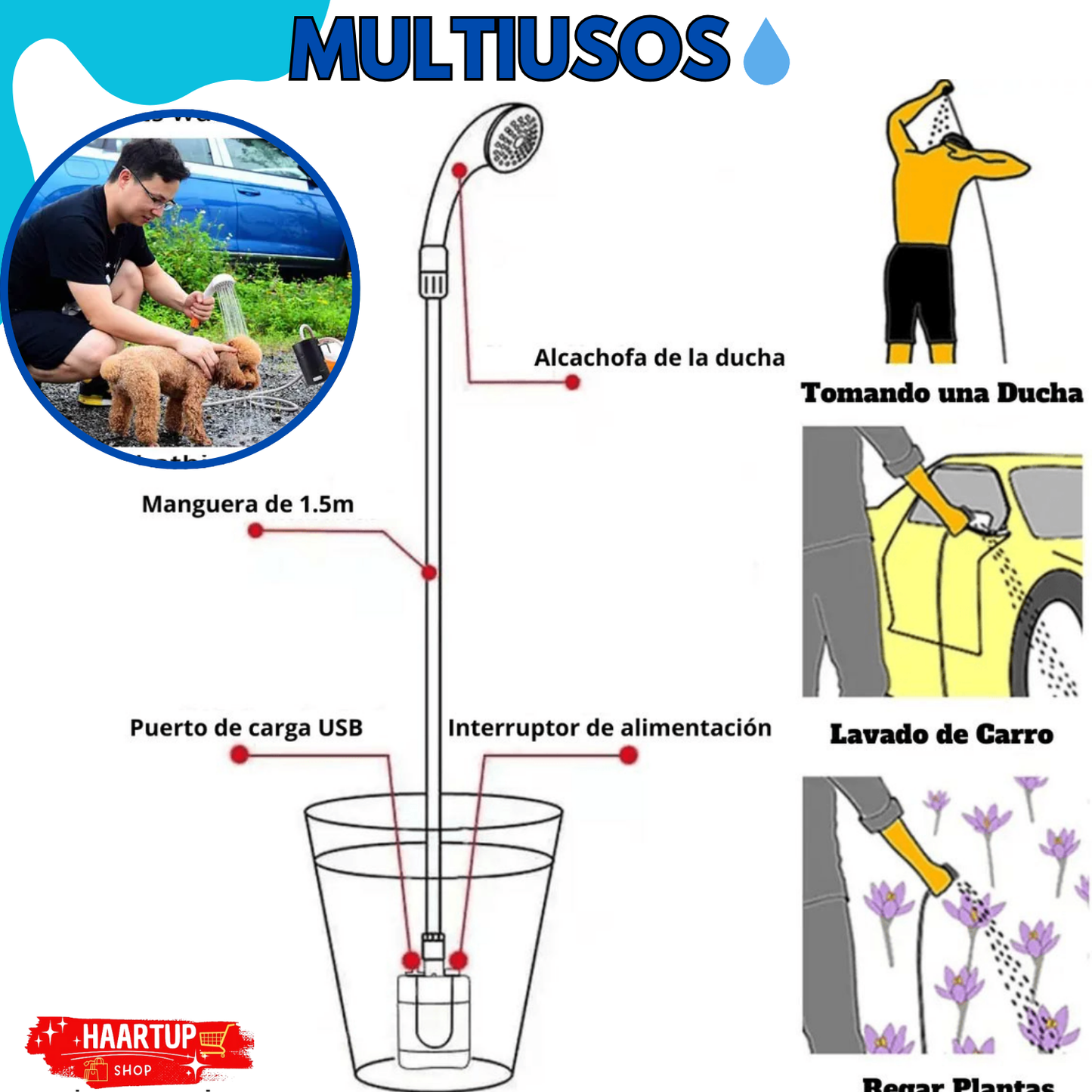 DUCHA | PORTÁTIL REGARGABLE💧🚿