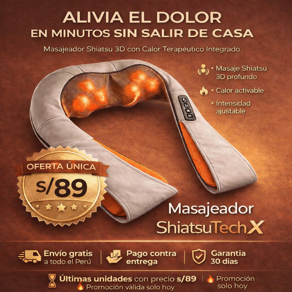 Masajeador ShiatsuTechX⭐️⭐️⭐️⭐️⭐️