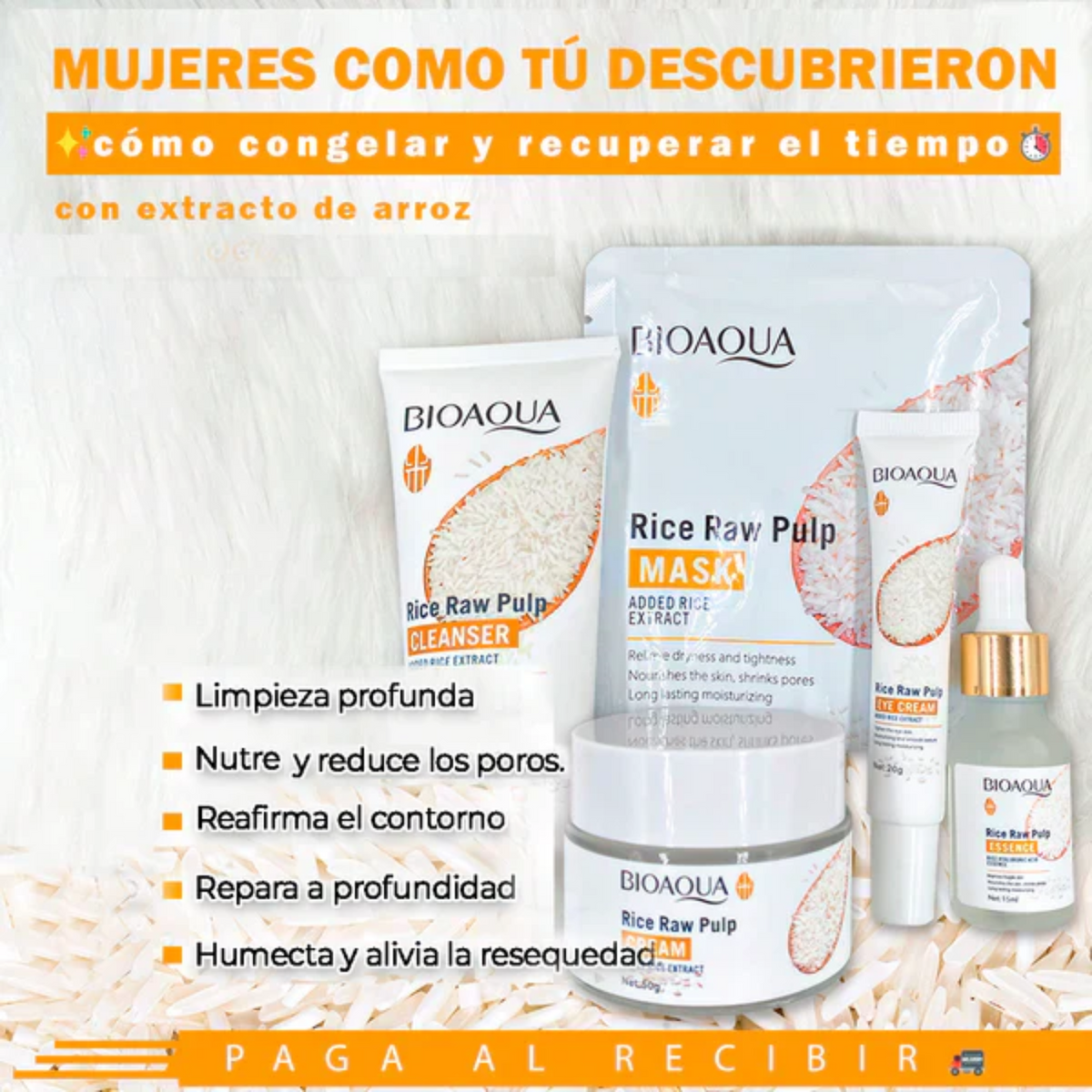 KIT DE ARROZ ACLARANTE BIOAQUA🌾(PACK DE VERANO)
