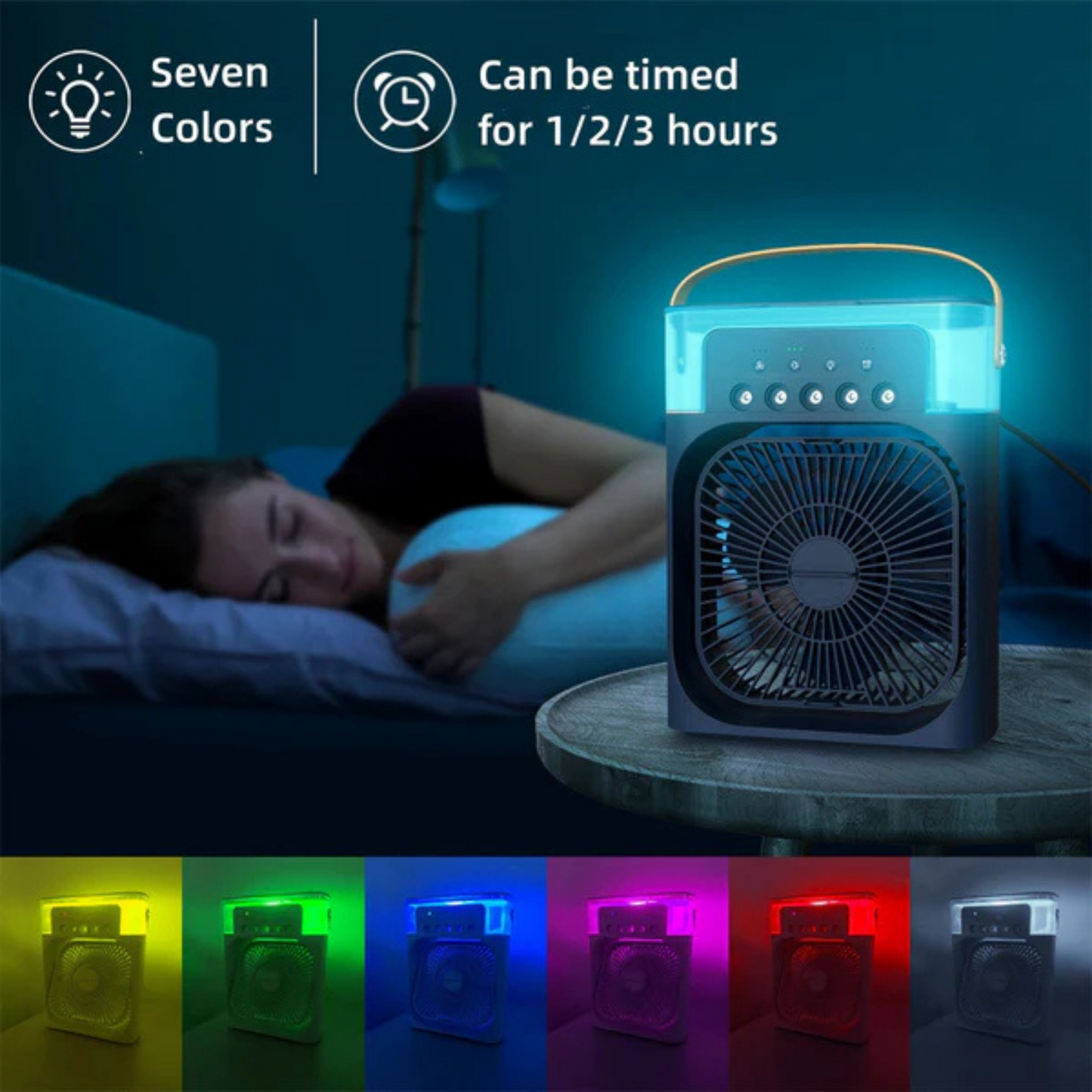 VENTILADOR HUMIFICADOR PORTÁTIL 3 EN 1🧊💨🍃