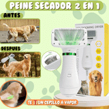 Cepillo secador 2 en 1 para mascotas 🐾🐶