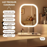 Espejo LED + Organizador de Brochas de Maquillaje (💖 Combo Especial Día de la Madre 💄✨  )