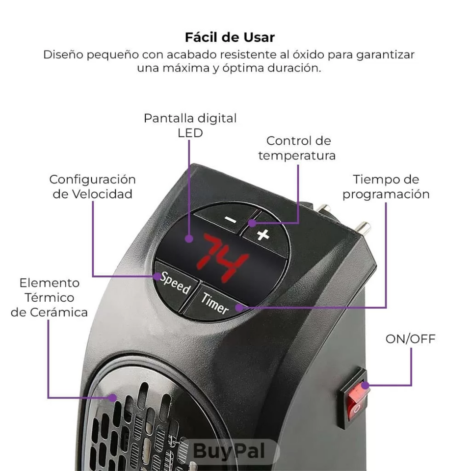 CALEFACTOR PORTÁTIL - ⭐⭐⭐⭐⭐