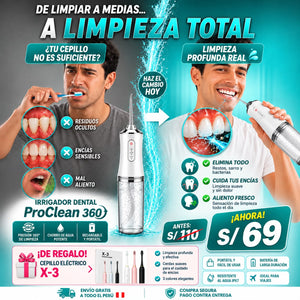 IRRIGADOR BUCAL REGARGABLE Y PORTATIL⭐⭐⭐⭐⭐
